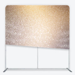 Aperturee - Aperturee Gold and Silver Glitter Bokeh Tension Fabric Backdrop Glamour Sparkle Photography Background