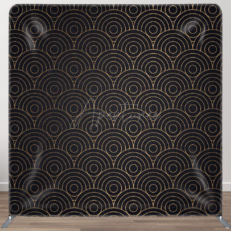 Aperturee - Aperturee Gold Art Classic Swirl Pattern Backdrop Cover For Party