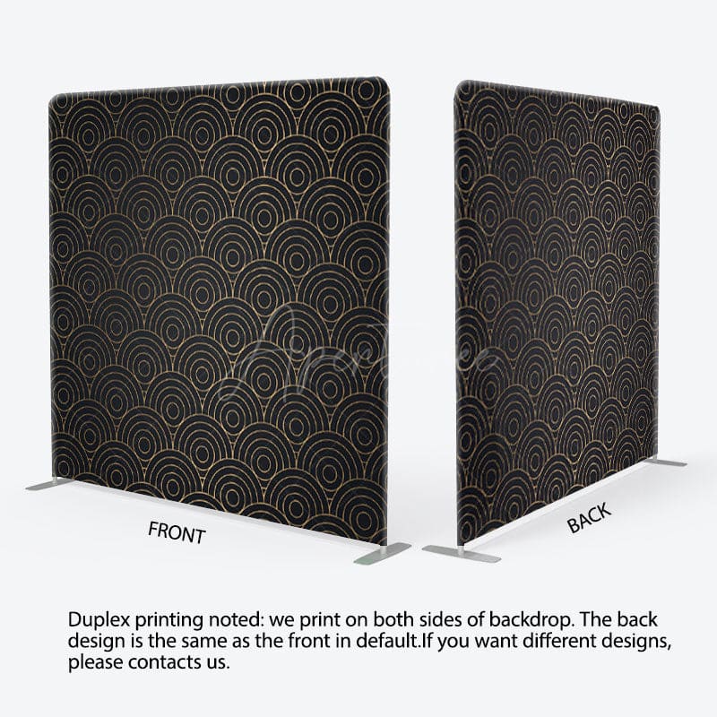 Aperturee - Aperturee Gold Art Classic Swirl Pattern Backdrop Cover For Party