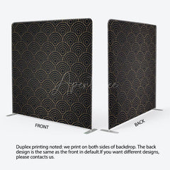 Aperturee - Aperturee Gold Art Classic Swirl Pattern Backdrop Cover For Party