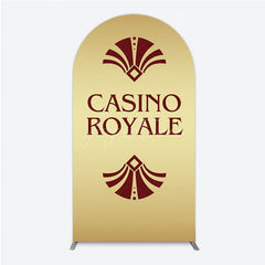 Aperturee - Aperturee Gold Casino Royale Inspired Arch Backdrop James Bond 007 Themed Party Decor Art Deco Adult Birthday