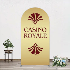 Aperturee - Aperturee Gold Casino Royale Inspired Arch Backdrop James Bond 007 Themed Party Decor Art Deco Adult Birthday