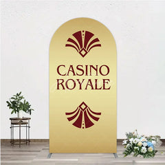 Aperturee - Aperturee Gold Casino Royale Inspired Arch Backdrop James Bond 007 Themed Party Decor Art Deco Adult Birthday