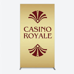 Aperturee - Aperturee Gold Casino Royale Inspired Rectangle Backdrop James Bond 007 Themed Party Decor Art Deco Adult Birthday