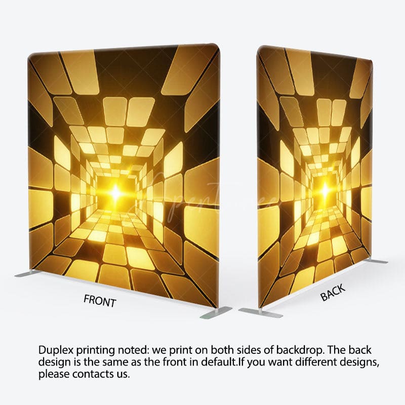 Aperturee - Aperturee Gold Metal Shining Corrider Fabirc Backdrop Cover