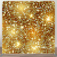 Aperturee - Aperturee Gold Sequins Sparkle Party Tension Fabric Backdrop