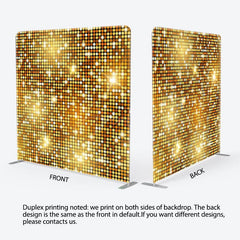 Aperturee - Aperturee Gold Sequins Sparkle Party Tension Fabric Backdrop
