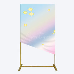 Aperturee - Aperturee Gold Stars Colorful Rainbow Birthday Rectangle Backdrop
