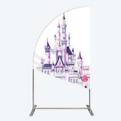 Aperturee Aperturee Gorgeous Castle Princess Birthday Half Moon Arch Backdrop