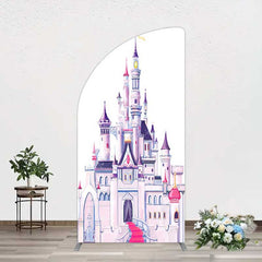 Aperturee Aperturee Gorgeous Castle Princess Birthday Half Moon Arch Backdrop