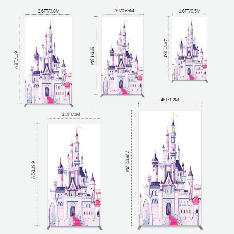 Aperturee Aperturee Gorgeous Castle Princess Birthday Rectangle Backdrop