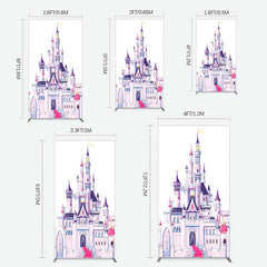 Aperturee Aperturee Gorgeous Castle Princess Birthday Rectangle Backdrop