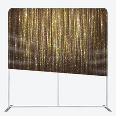 Aperturee - Aperturee Gradient Brown Glitter Dance Square Tension Backdrop
