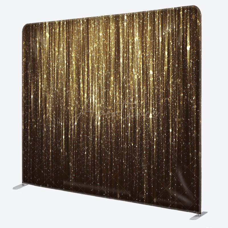 Aperturee - Aperturee Gradient Brown Glitter Dance Square Tension Backdrop