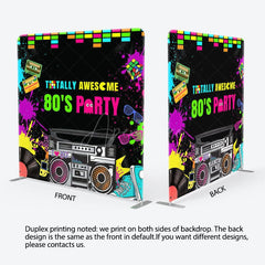 Aperturee - Aperturee Graffiti And Radio Fabric Backdrop Cover for Birthday