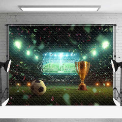 Aperturee - Aperturee Grand Sports Stadium Soccer Ball Trophy Backdrop Victory Celebration Game Day Photography Background
