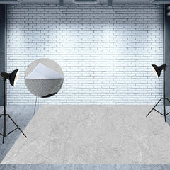 Aperturee - Aperturee Gray Marble Crack Simple Photo Fabric Floor Backdrop