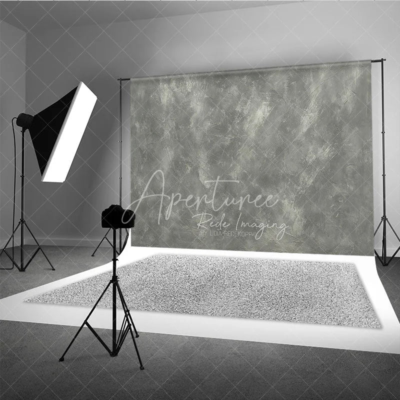 Aperturee - Aperturee Gray Textured Abstract Photography Backdrop Distressed Concrete Plaster Wall Background for Studio Portraits