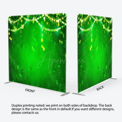 Aperturee - Aperturee Green Bokeh Clover St Patricks Pillow Cover Backdrop