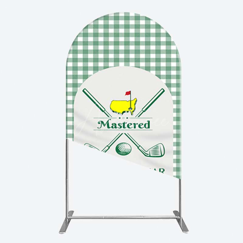 Aperturee Aperturee Green Plaid Mastered His First Year Arch Backdrop
