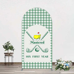 Aperturee Aperturee Green Plaid Mastered His First Year Arch Backdrop