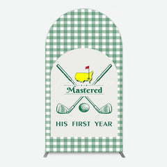 Aperturee Aperturee Green Plaid Mastered His First Year Arch Backdrop