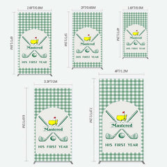 Aperturee Aperturee Green Plaid Mastered His First Year Rectangle Backdrop