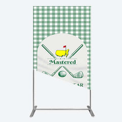 Aperturee Aperturee Green Plaid Mastered His First Year Rectangle Backdrop