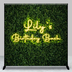 Aperturee - Aperturee Green Plant Simple Vibe Custom Birthday Backdrop