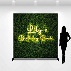 Aperturee - Aperturee Green Plant Simple Vibe Custom Birthday Backdrop