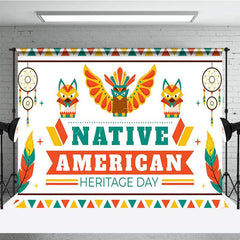 Aperturee - Aperturee Green Red Yellow Native American Heritage Day Backdrop