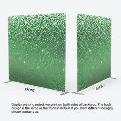Aperturee - Aperturee Green Silver Glitter Dance Party Pillow Case Backdrop