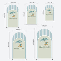 Aperturee - Aperturee Green Stripe Arch Beach Club Party Arch Backdrop