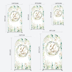 Aperturee - Aperturee Greenery Garland Anniversary 50 Years Arch Backdrop
