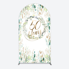 Aperturee - Aperturee Greenery Garland Anniversary 50 Years Arch Backdrop