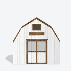 Aperturee - Aperturee Grey Brown Farm Barn Door Arch Birthday Backdrop