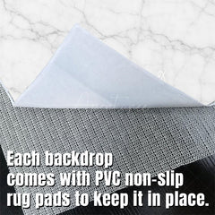 Aperturee - Aperturee Grey Crack Marble Fabric Floor Backdrop For Photo