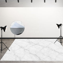 Aperturee - Aperturee Grey Crack Marble Fabric Floor Backdrop For Photo