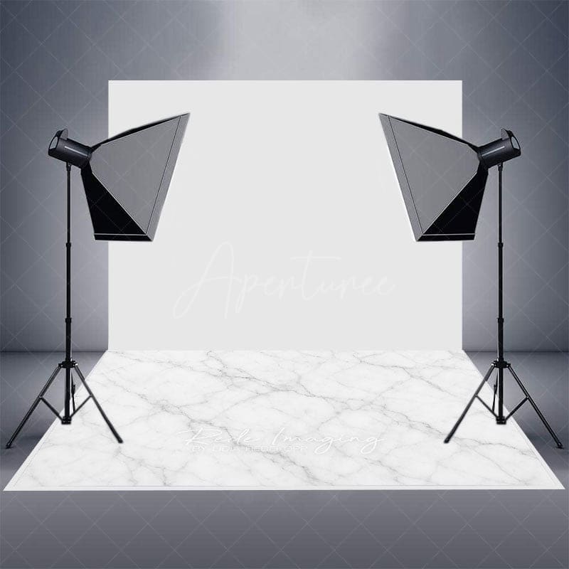 Aperturee - Aperturee Grey Crack Marble Pattern Rubber Floor Mat For Photo