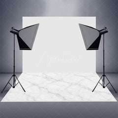 Aperturee - Aperturee Grey Crack Marble Pattern Rubber Floor Mat For Photo