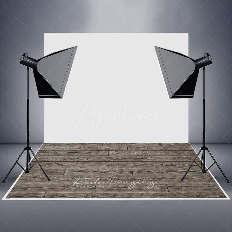 Aperturee - Aperturee Grey Vibe Wood Pattern Rubber Floor Mat For Photo
