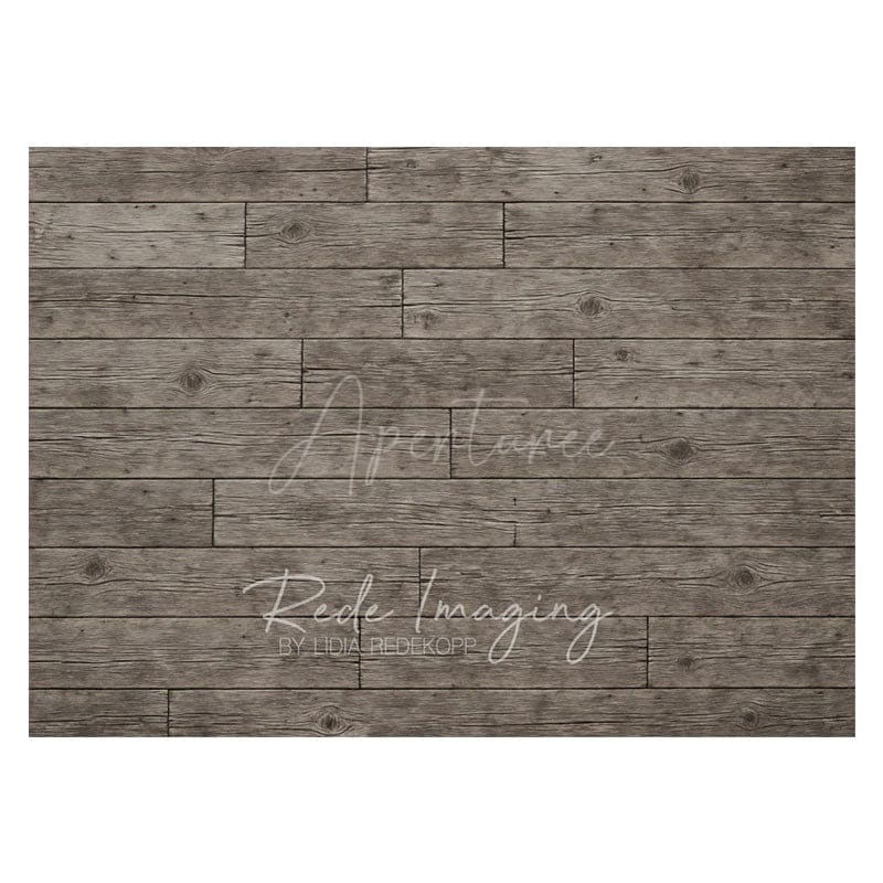 Aperturee - Aperturee Grey Vibe Wood Pattern Rubber Floor Mat For Photo