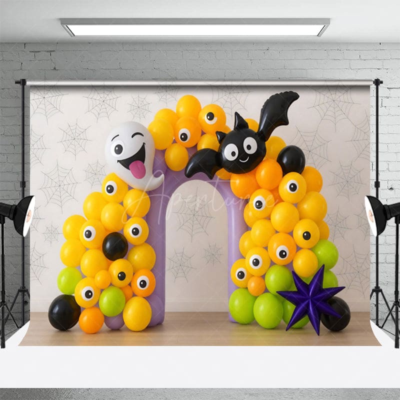 Aperturee - Aperturee Halloween Arch Balloon Baby Shower Combo Set Backdrop