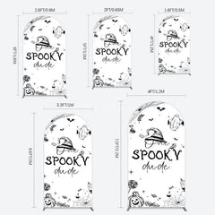Aperturee - Aperturee Halloween One Spooky Dude Birthday Arch Backdrop