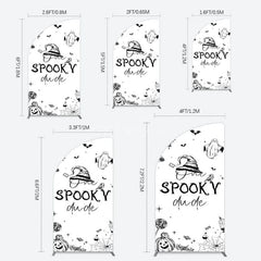 Aperturee - Aperturee Halloween One Spooky Dude Birthday Half Moon Arch Backdrop