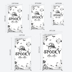 Aperturee - Aperturee Halloween One Spooky Dude Birthday Rectangle Backdrop