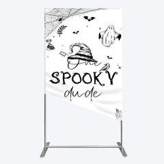 Aperturee - Aperturee Halloween One Spooky Dude Birthday Rectangle Backdrop