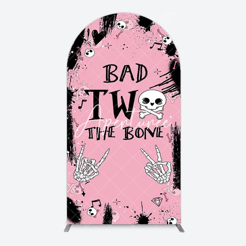 Aperturee - Aperturee Halloween Pink Ghost Bad Two The Bone Arch Backdrop