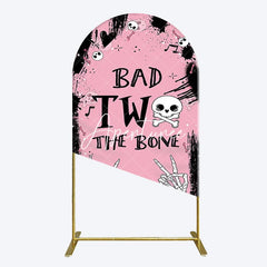 Aperturee - Aperturee Halloween Pink Ghost Bad Two The Bone Arch Backdrop