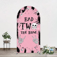 Aperturee - Aperturee Halloween Pink Ghost Bad Two The Bone Arch Backdrop